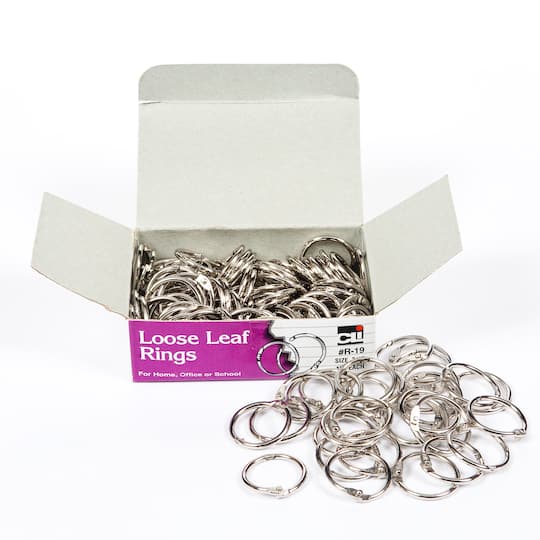 Charles Leonard Loose Leaf Rings, 3/4" Diameter, 100/Box